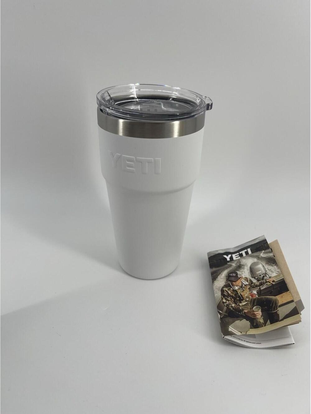 YETI Rambler 16 oz Stackable Pint White Tumbler MagSlider Lid NWT